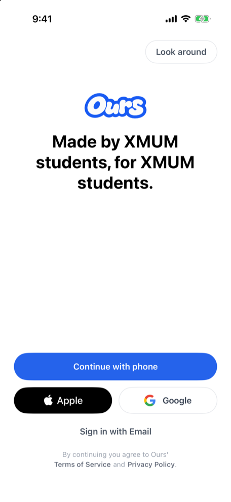 Ours welcome screen — made by XMUM students, for XMUM students